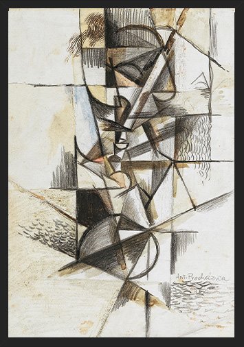Cubist head (c. 1914) Antonin Procházka (Czech, 1882-1945)