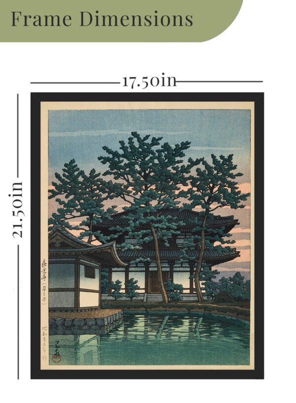 Kikoji-Nara-ken (1950) Black Framed Print by Hasui Kawase