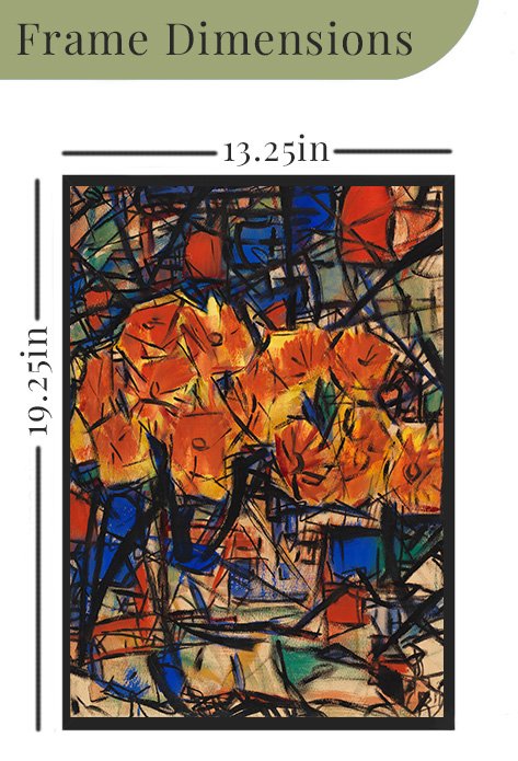 Rote Blumen in Vase (1919) Christian Rohlfs (German, 1849-1938)