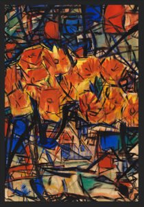 Rote Blumen in Vase (1919) Christian Rohlfs (German, 1849-1938)