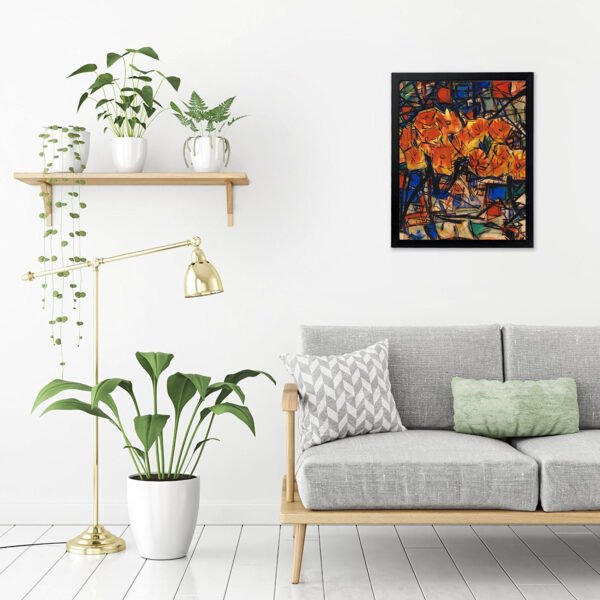 Rote Blumen in Vase (1919) Christian Rohlfs (German, 1849-1938)